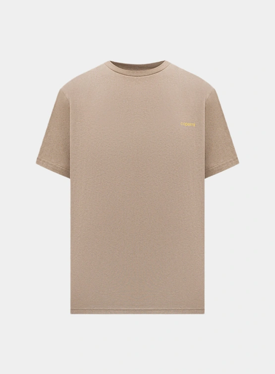 Футболка Coperni Logo Boxy T-Shirt Beige/Yellow