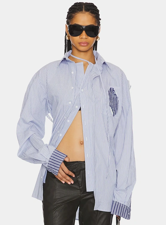 Женская Рубашка Ottolinger Oversized Shirt Blue/White