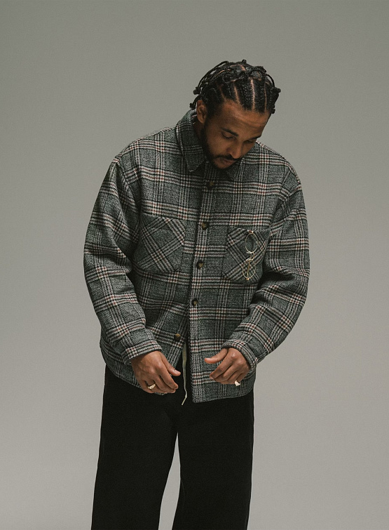 Овершот HAL STUDIOS Plaid Overshirt Peat