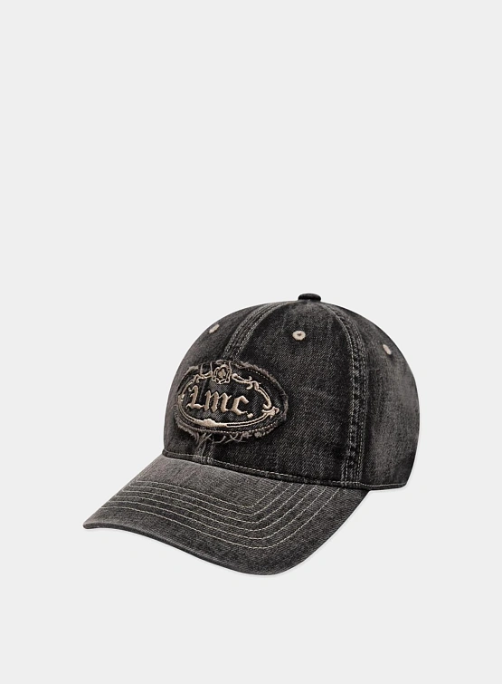 Кепка LMC Washed Denim Gothic Oval 6 Panel Black