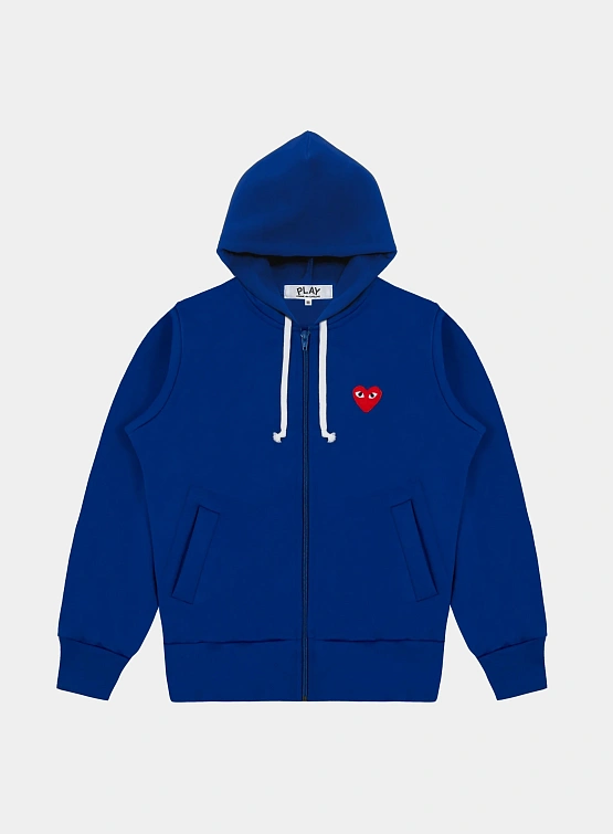 Зип-худи Comme des Garçons PLAY Red Heart Zip-Up Navy