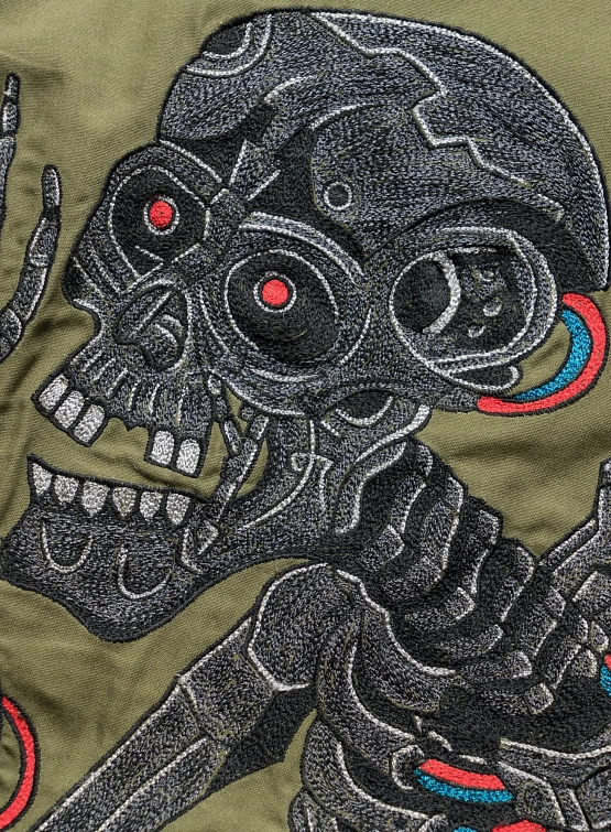 Брюки MAHARISHI 5342 Cyber Skeleton Loose Olive