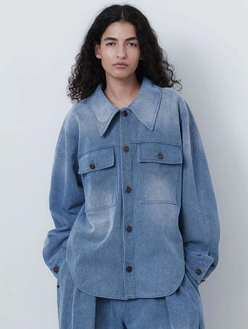 Женская рубашка EPINGLER Oversized Denim Washed Blue