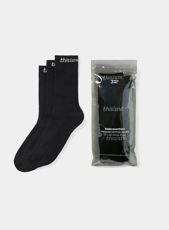 Носки thisisneverthat SP-Logo Socks 3Pack Black