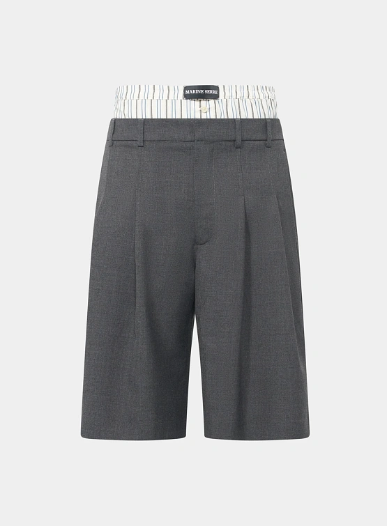 Шорты Marine Serre Regenerated Tailoring Grey