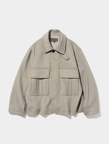 Полупальто Uniform Bridge Pocket Wool Short Coat Beige