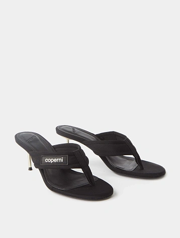 Женские сандалии Coperni Branded Thong Sandal Black