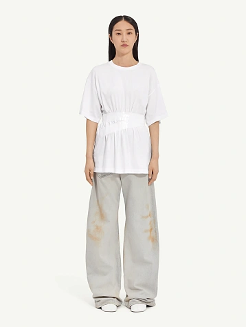 Женская футболка MM6 Maison Margiela Taped Jersey White