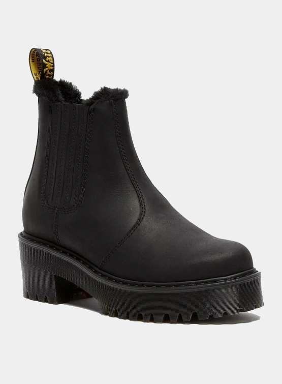 Челси Dr. Martens Rometty Faux Fur Leather Black