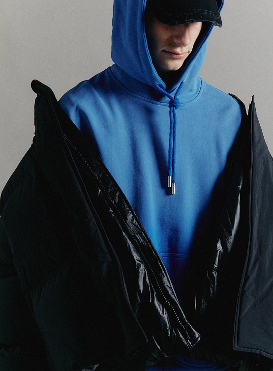 Худи System Oversize Drawstring Hood Blue