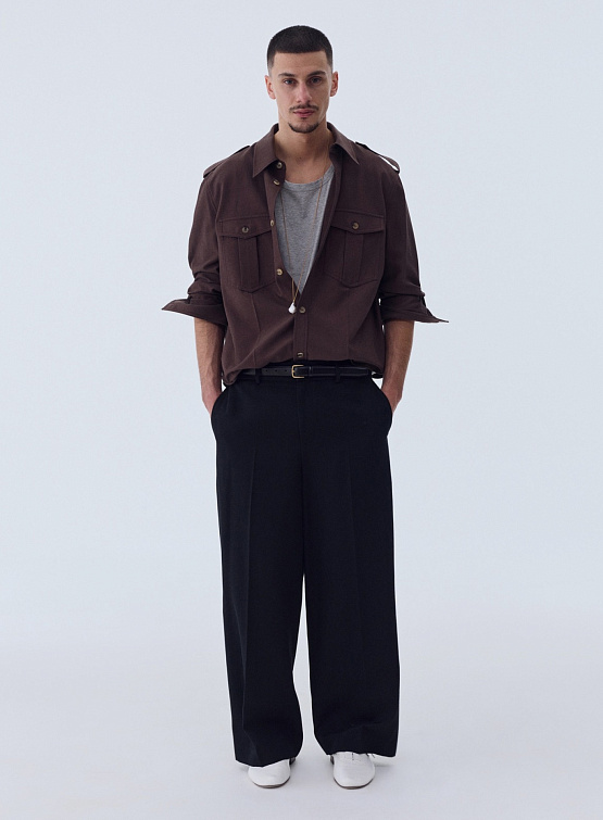 Рубашка Recto Bohemian Detail Shirt Vintage Brown