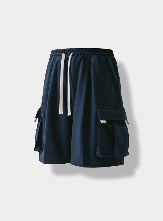 Шорты ANGLAN Webbing Sweat Cargo Half Pants Navy