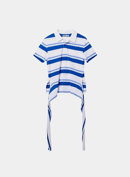 Женская Футболка OPEN YY Trim Polo T-Shirt Blue