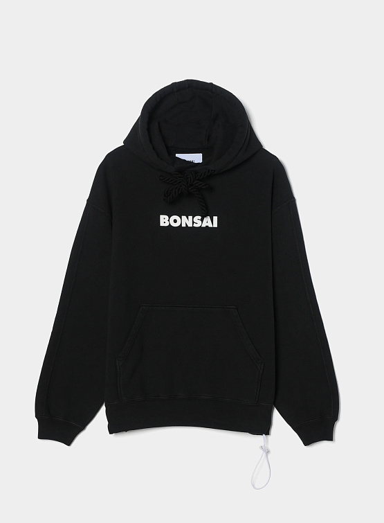 Худи BONSAI Drawstring Logo Hoodie Black