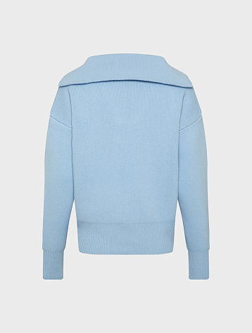 Женский халф-зип Coperni Half-Zip Boxy Sweater Light Blue