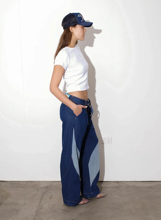 Брюки Jungles Jungles Denim Slant Indigo Washed Denim