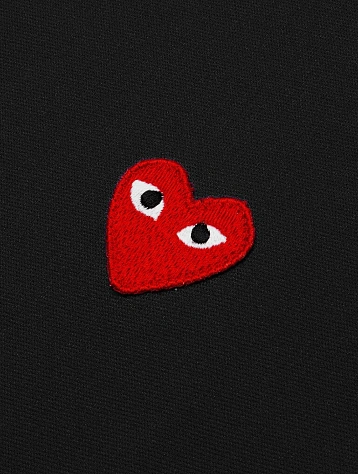 Худи Comme des Garçons PLAY Red Heart Black