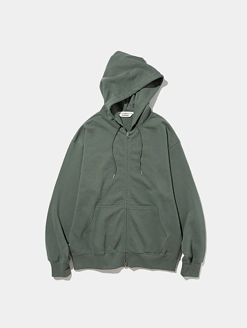Зип-худи Uniform Bridge Basic Sweat Hood Zip Up Sage Green