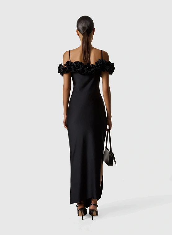 Женское Платье Coperni Ruffle Dress Black