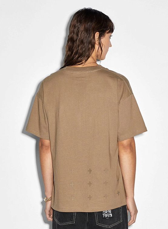 Женская футболка Ksubi Sott Static Oh G Ss Tee Khaki