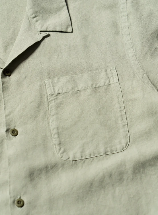 Рубашка MAHARISHI 5211 Hemp Camp Collar Shirt Sage