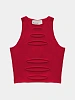 Женский топ XSAI RIPPED TOP 02 Carmine
