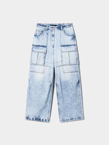 Женские джинсы JUUN.J Two-Way Multi-Cargo Denim Sky Blue