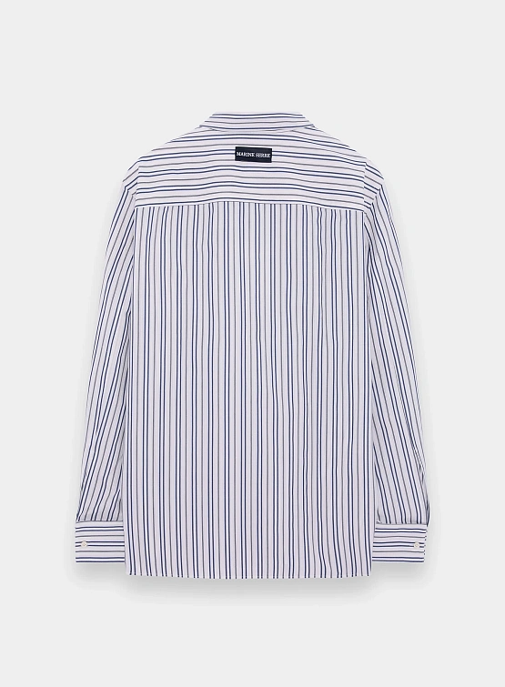 Рубашка Marine Serre Regenerated Striped Poplin Off White