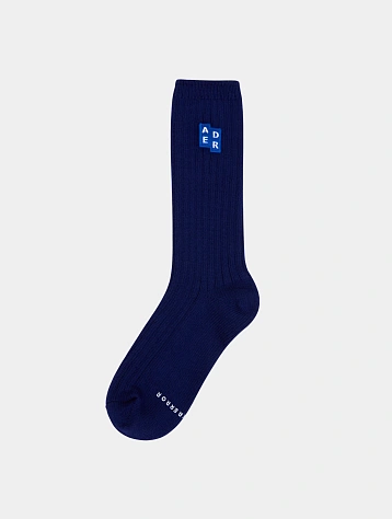 Носки ADERERROR Sig; BL Tag Socks 01 Navy