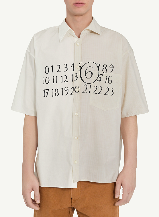 Рубашка MM6 Maison Margiela Button Numbers Off White