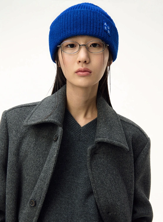 Шапка ADERERROR Sig BL Tag Beanie 01 Blue