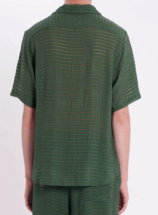 Рубашка RANRA Sun Stripy Cotton S/S Kombu Green