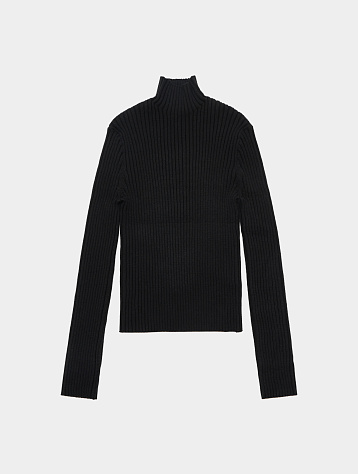 Женский бадлон AMOMENTO Ribbed High Neck Top Black