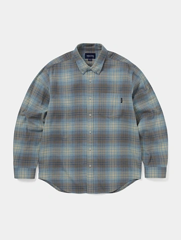 Рубашка thisisneverthat Flannel Check Shirt Brown
