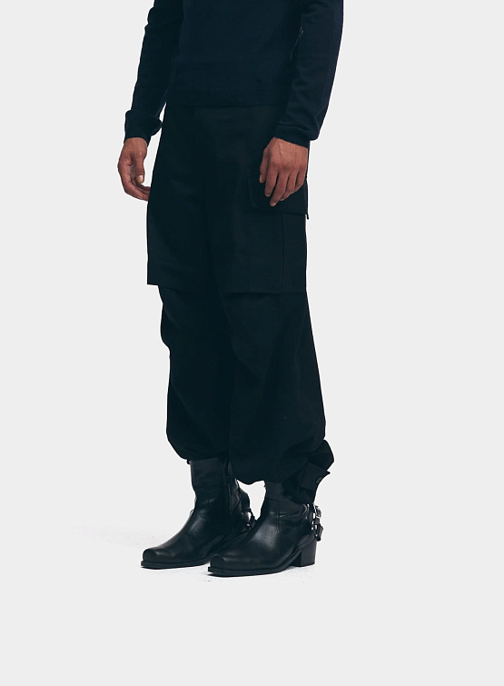 Брюки System Cargo Pocket Wide Pants Black