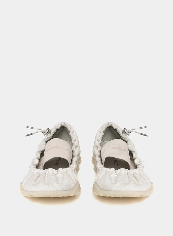 Женские балетки ROMBAUT Rei Monogram White