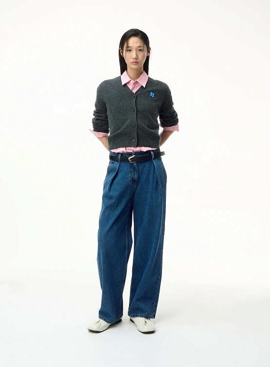 Джинсы ADERERROR Sig; TRS Tag 02 Blue