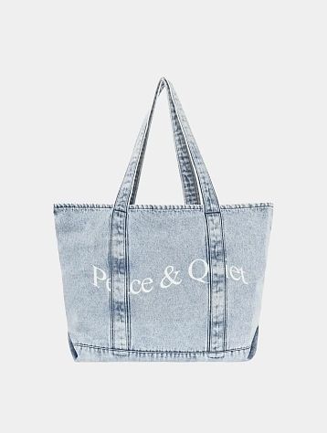 Тоут MUSEUM OF PEACE & QUIET Wordmark Denim Blue
