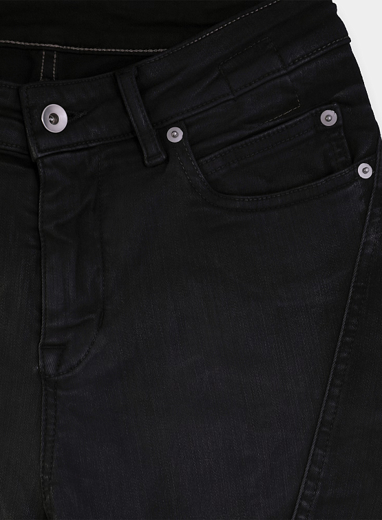 Женские брюки RICK OWENS Drkshdw Bias Bootcut Black Wax