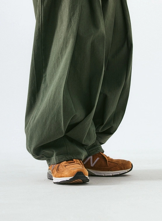 Брюки ANGLAN Long Tuck Wing Balloon Pants Khaki