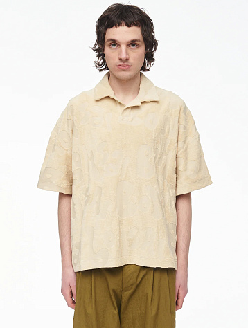 Поло BONSAI Terry Cloth Oversize Polo Tee Almond Oil