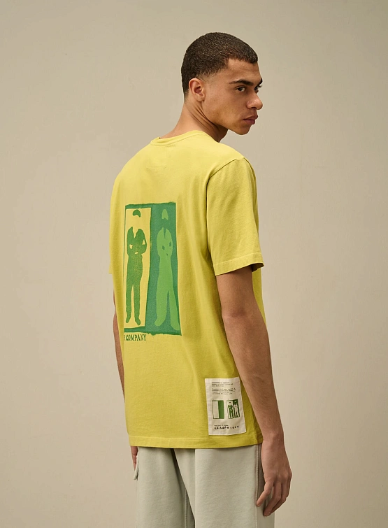 Футболка C.P. Company 24/1 Jersey Logo Cress Green