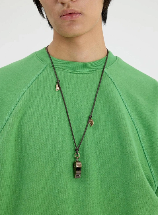 Ожерелье AFTER PRAY Safari Whistle Leaf Antique Gold