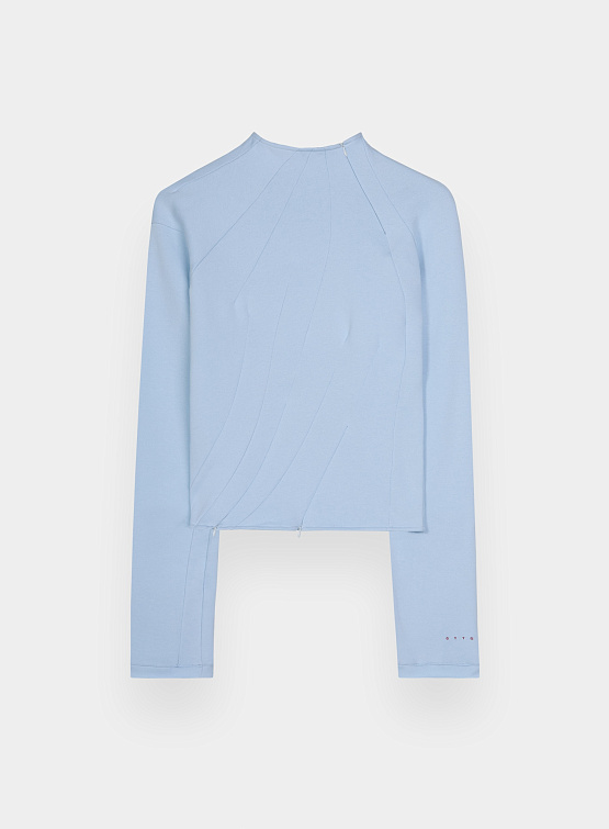 Лонгслив Ottolinger Multiline Zip Crewneck Ice Blue