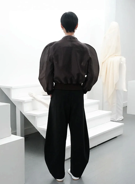 Женский кардиган AMOMENTO Mock Neck Organza Charcoal