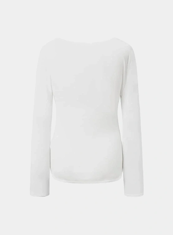 Женский лонгслив AMOMENTO Round T-Shirts White