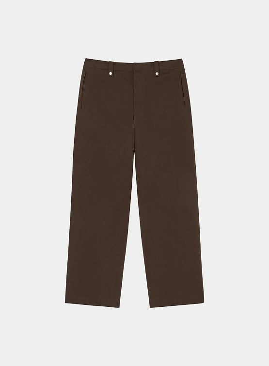 Брюки AFTER PRAY Wide Chino Brown