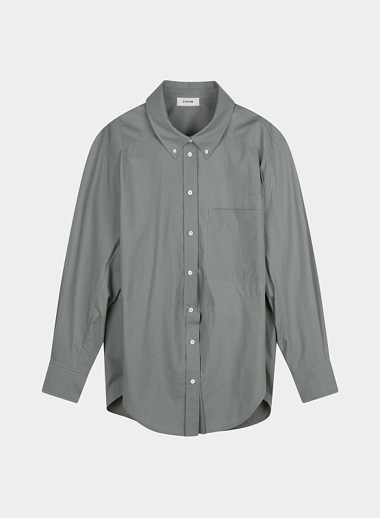 Женская Рубашка System Classic Loose Fit Grey