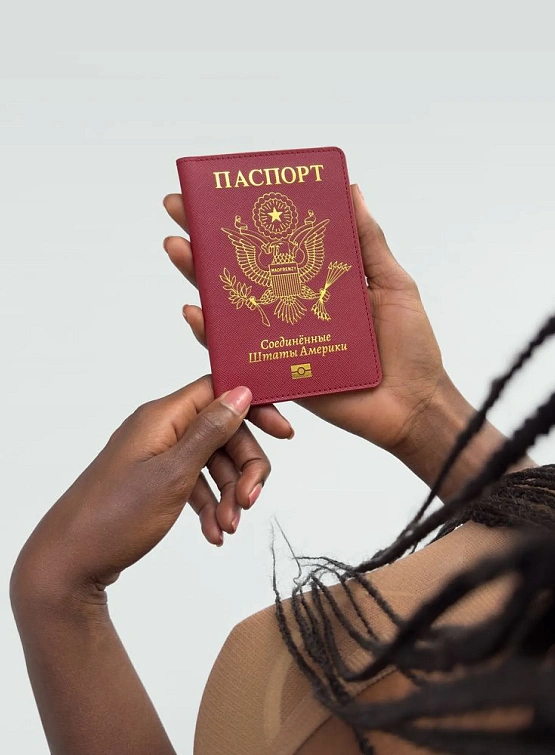 Обложка для паспорта MADFRENZY USA Red