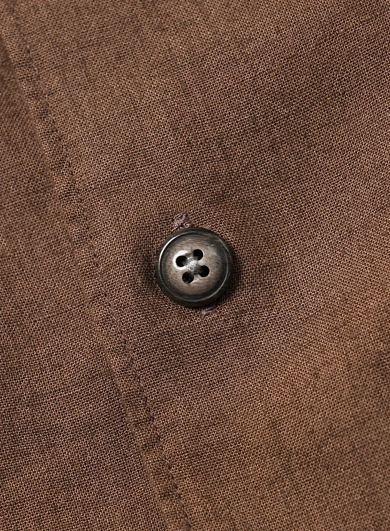 Рубашка FrizmWORKS Silky Linen Relaxed Shirt Brown